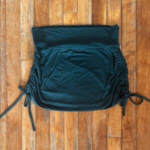 Organic Emerald Green Ruched Mini Skirt